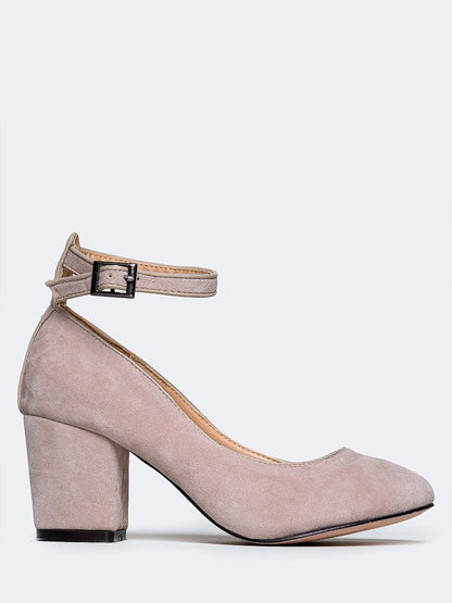 Darling | Beige Suede Heels by J.Adams – Don't Panic Shoes