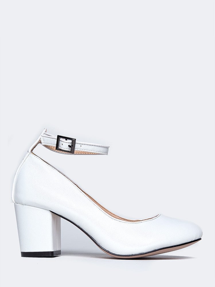 Darling | White Heels by J.Adams – Don't Panic Shoes