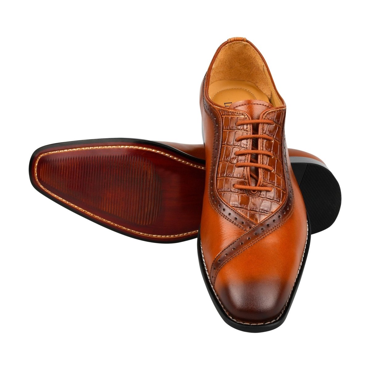 Debonair Genuine Leather Oxford Style Dress Shoes For Men Shoes by Libertyzeno – Don't Panic Shoes