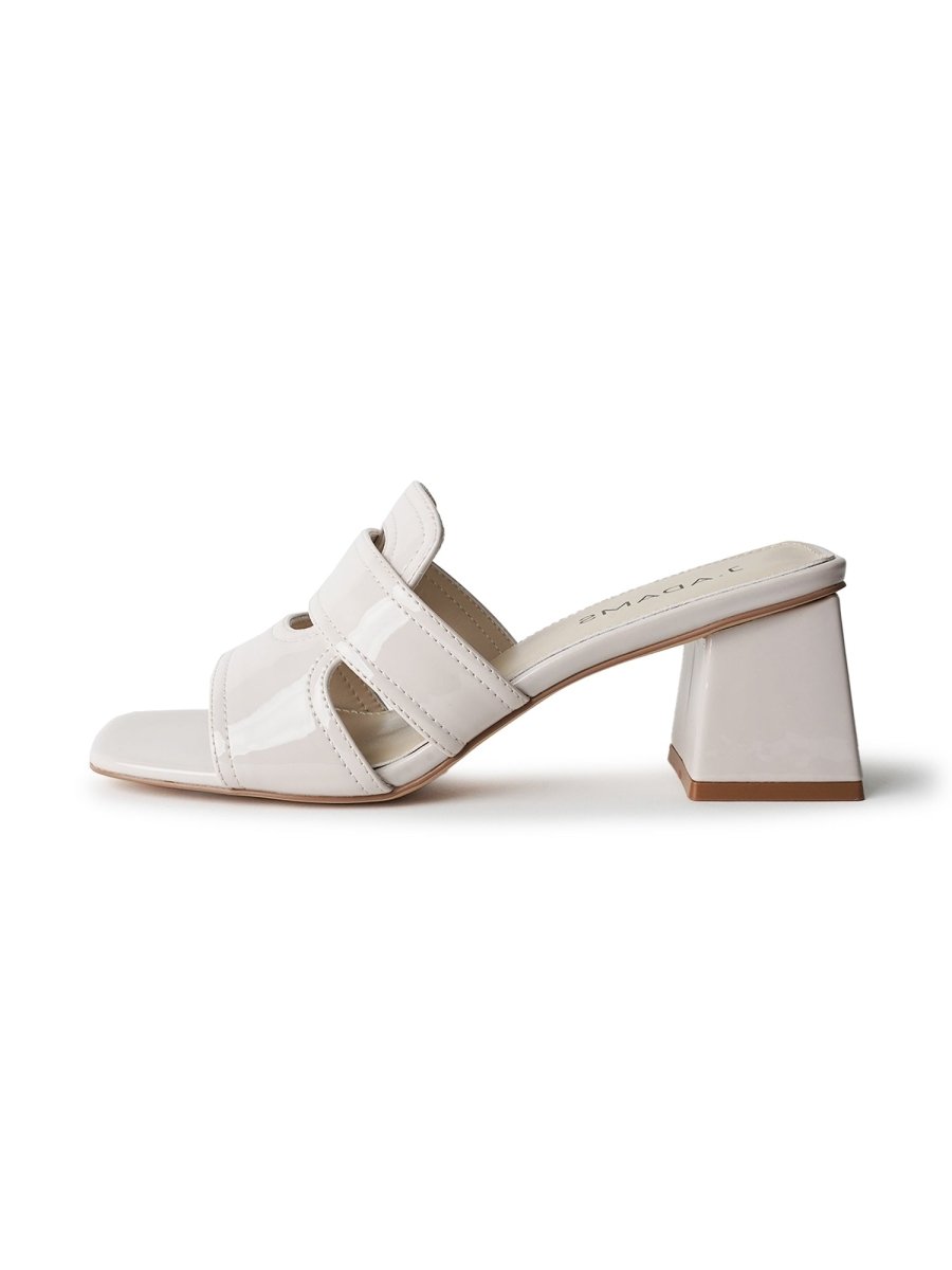Deborah | Beige Patent Sandals by J.Adams – Don't Panic Shoes
