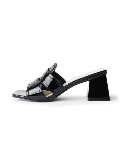 Deborah | Black Patent Sandals by J.Adams – Don't Panic Shoes