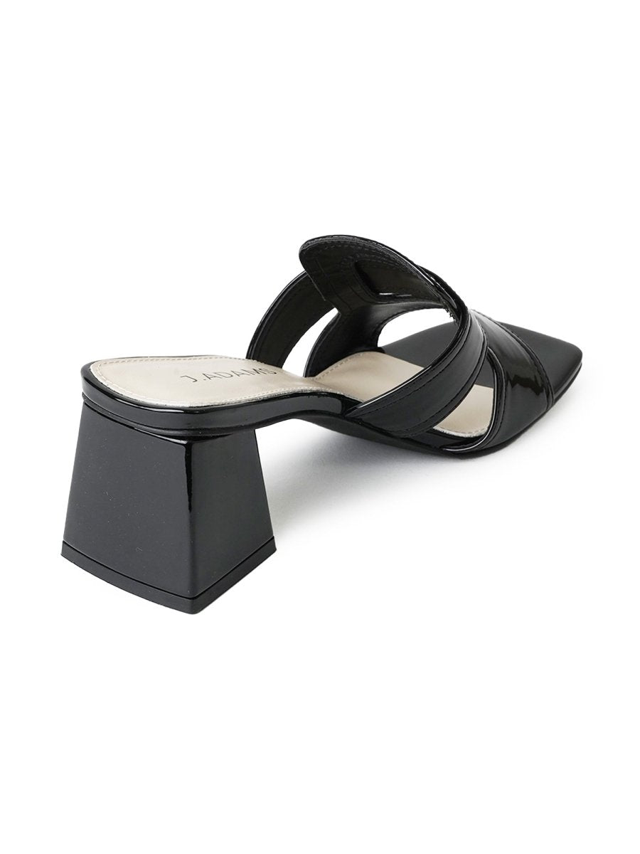 Deborah | Black Patent Sandals by J.Adams – Don't Panic Shoes
