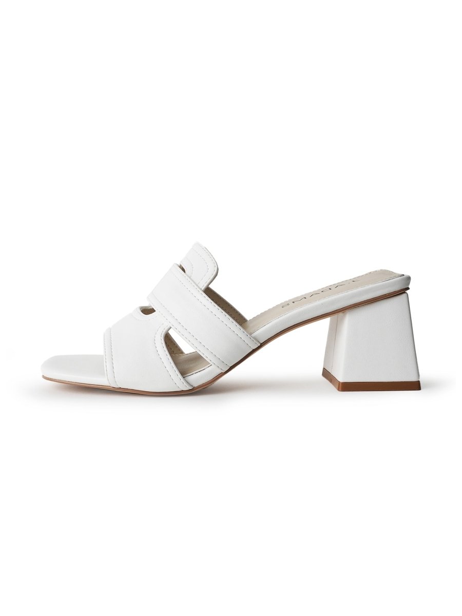 Deborah | White Sandals by J.Adams – Don't Panic Shoes