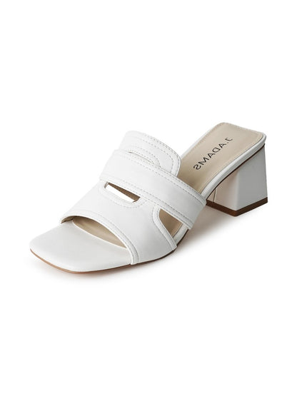 Deborah | White Sandals by J.Adams – Don't Panic Shoes