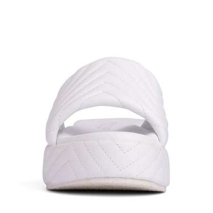 Deedee Platform Quilted Padded Leather Slide Sandal Heels by Beautiisoles – Don't Panic Shoes