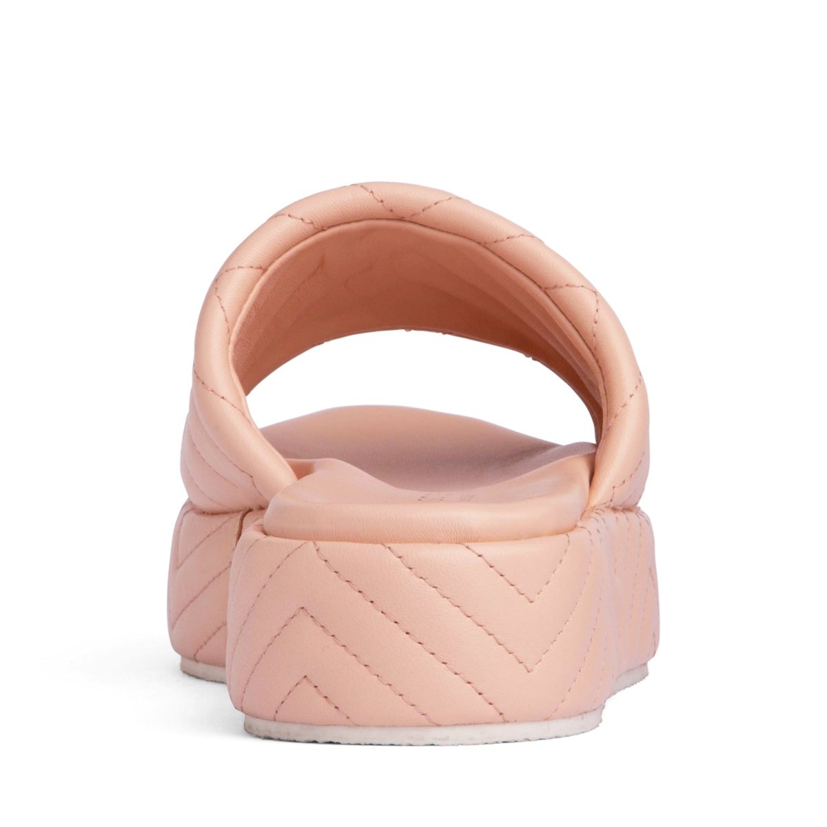 Deedee Platform Women’S Leather Quilted Padded Slide 51mm Heels by Beautiisoles – Don't Panic Shoes