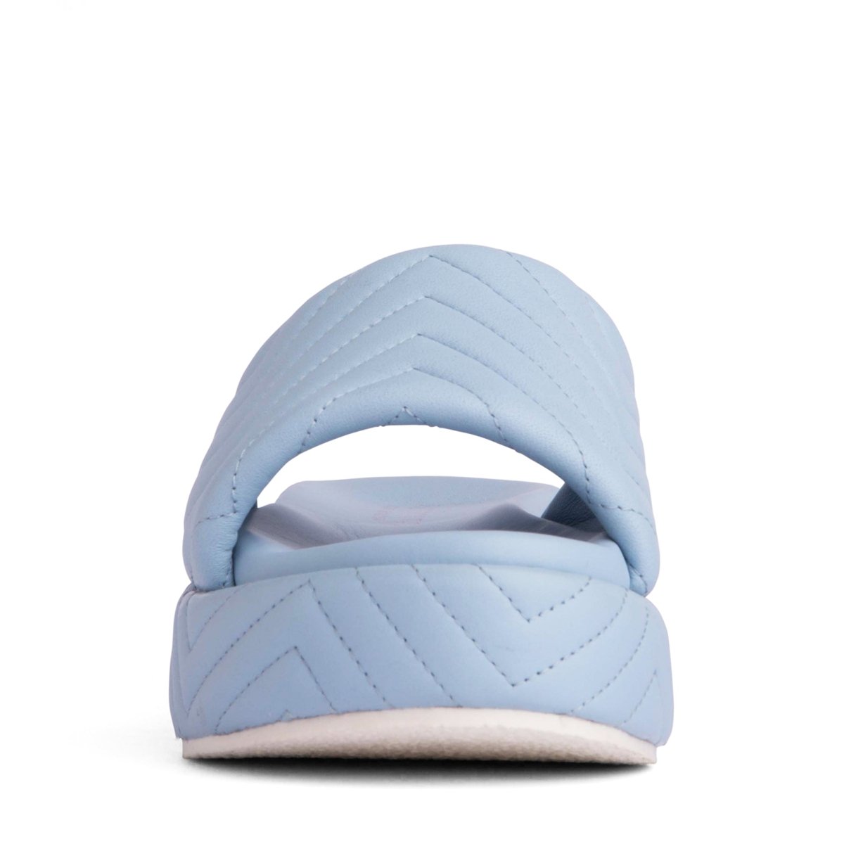 Deedee Platform Women’S Leather Quilted Padded Slide Heels by Beautiisoles – Don't Panic Shoes