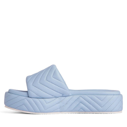 Deedee Platform Women’S Leather Quilted Padded Slide Heels by Beautiisoles – Don't Panic Shoes