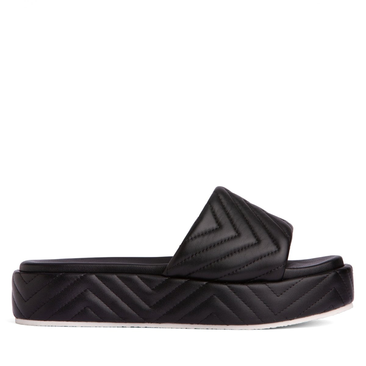 Deedee Platform Women’S Quilted Leather Padded Slide Heels by Beautiisoles – Don't Panic Shoes