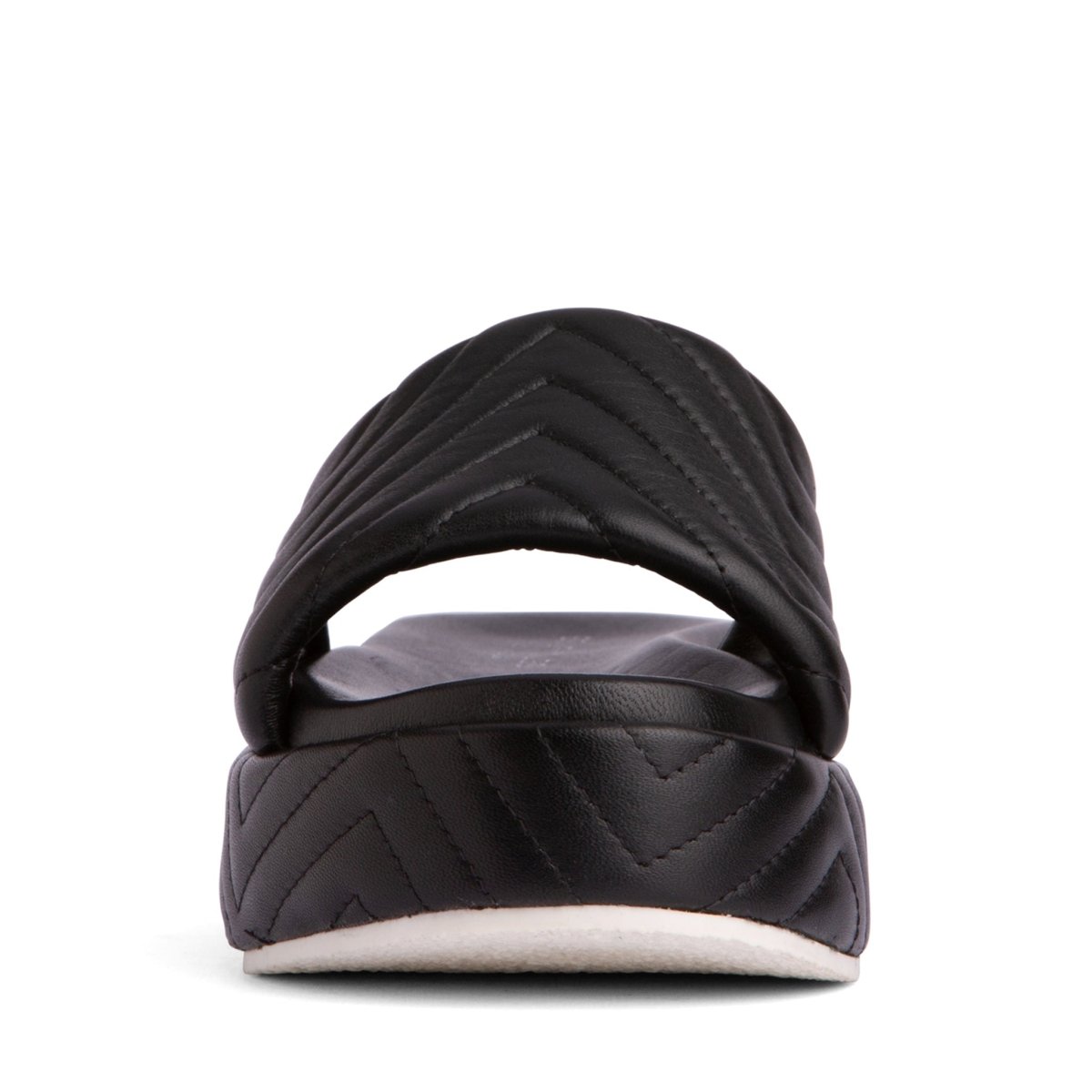 Deedee Platform Women’S Quilted Leather Padded Slide Heels by Beautiisoles – Don't Panic Shoes