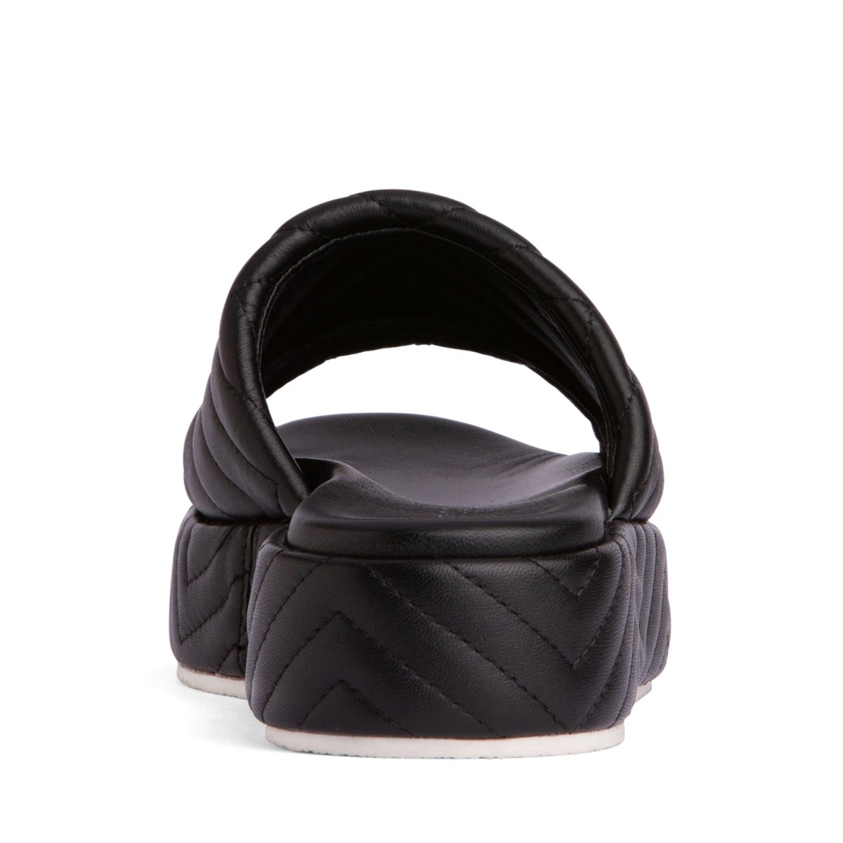 Deedee Platform Women’S Quilted Leather Padded Slide Heels by Beautiisoles – Don't Panic Shoes