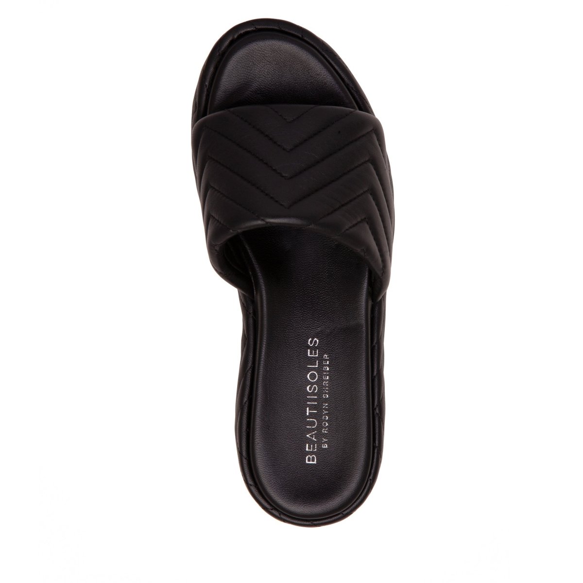 Deedee Platform Women’S Quilted Leather Padded Slide Heels by Beautiisoles – Don't Panic Shoes