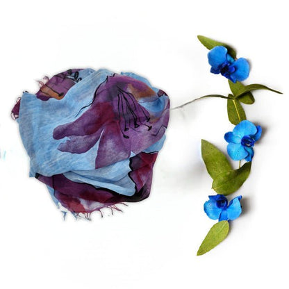 Degas Blue 17 Bamboo Fiber Bamboo Scarves by Mar Soreli – Don't Panic Shoes