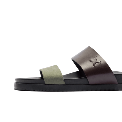 Del Toro Cinturini Sandal Men's Leather Brown And Green Men's Footwear by Del Toro Shoes – Don't Panic Shoes