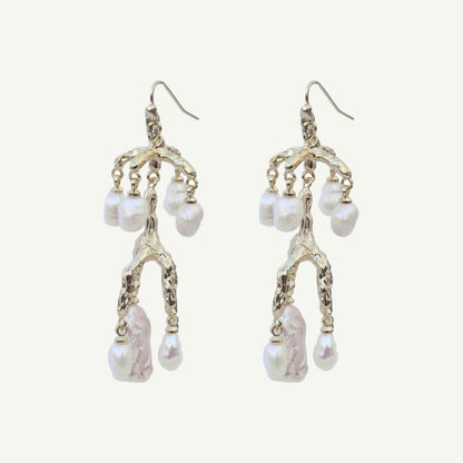 Delia Pearl Earrings Medium Earrings by Rahya Jewelry Design – Don't Panic Shoes