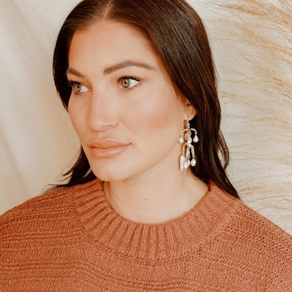 Delia Pearl Earrings Medium Earrings by Rahya Jewelry Design – Don't Panic Shoes
