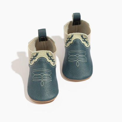 Denim Cowboy Chelsea Boot Baby Shoe Chelsea Boot by Freshly Picked – Don't Panic Shoes