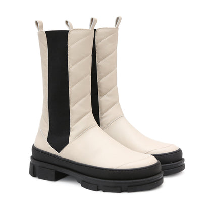 Zoe Quilted Chelsea Boots Women’s Italian Calf Leather