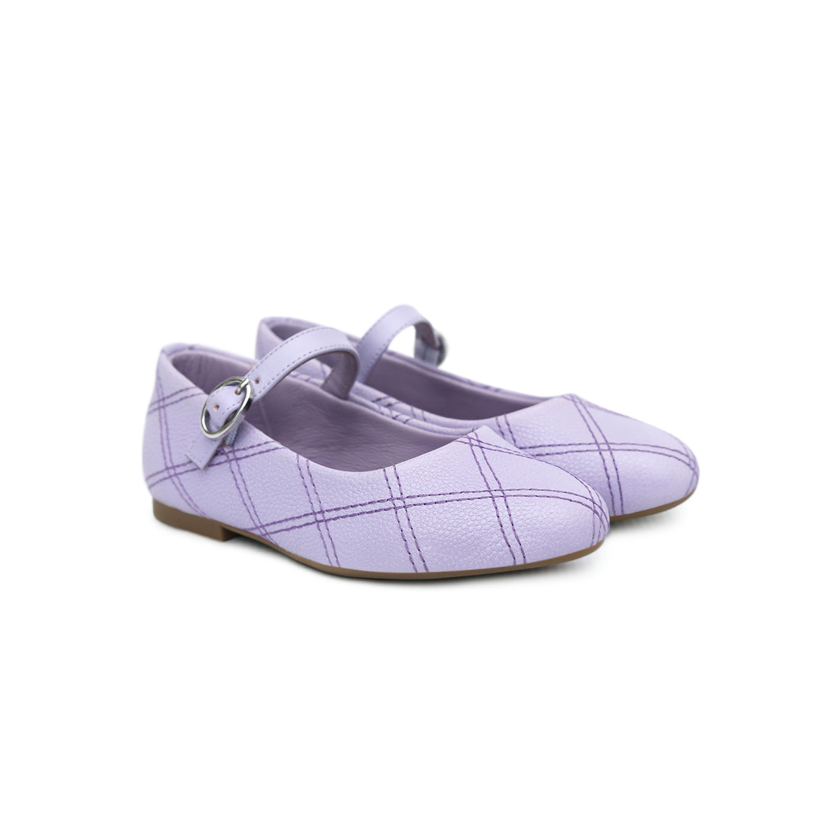 Zoe Caviar Print Premium Shoes Leather Pastel Lilac
