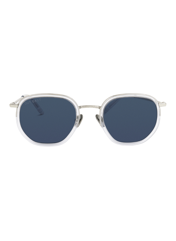 Devon Unisex Metal And Acetate Dark Blue Polarized Lens Sunglasses by Out East Eyewear – Don't Panic Shoes