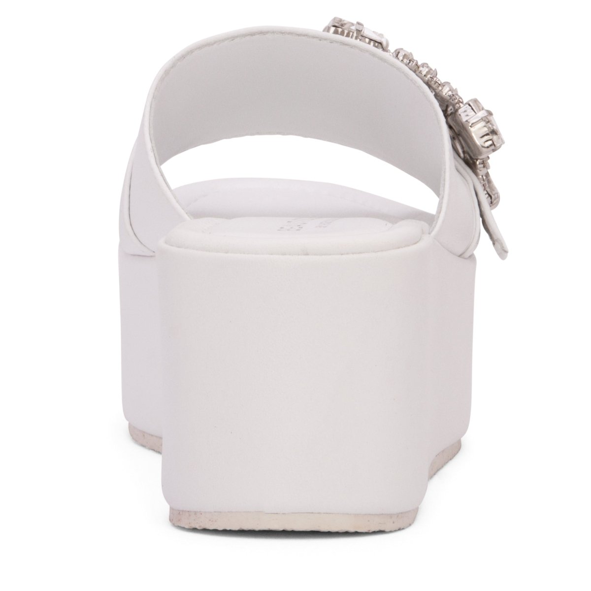 Dita Platform Leather Sandal Rhinestone Buckle Padded Sandals by Beautiisoles – Don't Panic Shoes