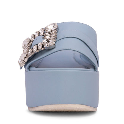 Dita Platform Leather Sandal Women’S Rhinestone Buckle Sandals by Beautiisoles – Don't Panic Shoes