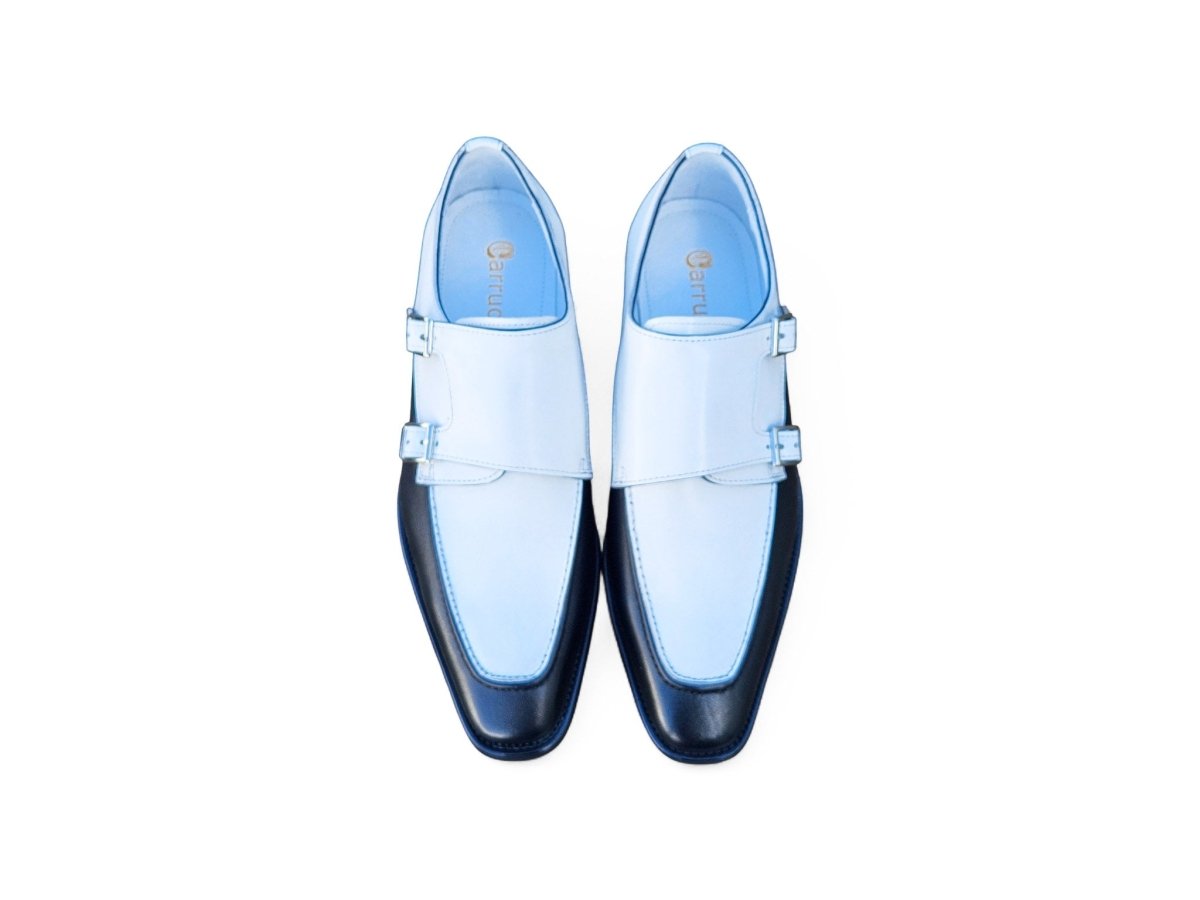 Double Monk Strap Two Tone Calf Leather Loafer Ks509 - 45t Shoes by Carrucci Shoes – Don't Panic Shoes