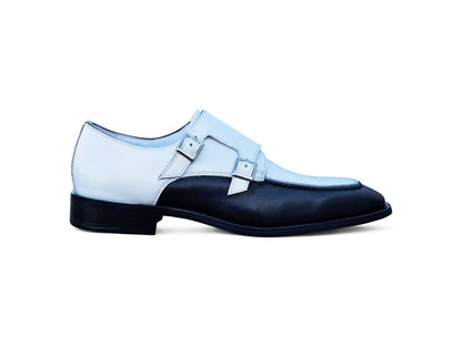 Double Monk Strap Two Tone Calf Leather Loafer Ks509 - 45t Shoes by Carrucci Shoes – Don't Panic Shoes