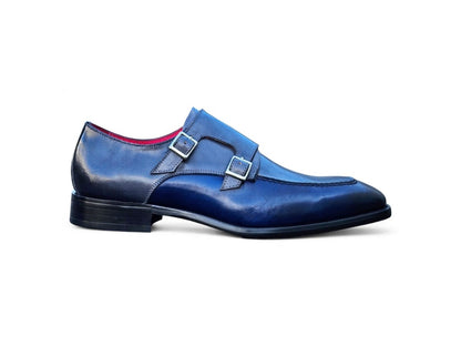 Double Monk Strap Two Tone Calf Leather Loafer Ks509 - 45t Shoes by Carrucci Shoes – Don't Panic Shoes