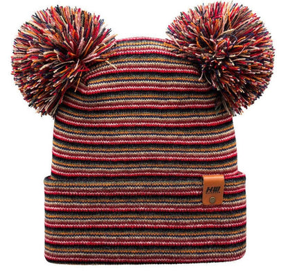 Double Pom Pom H Stitch Beanie Winter Hat Made In Usa Beanie by HAAKWEAR USA – Don't Panic Shoes
