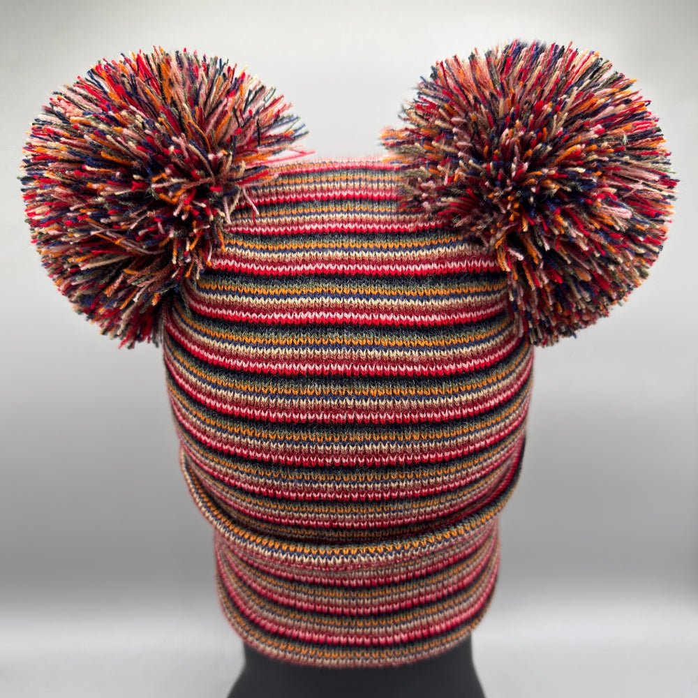 Double Pom Pom H Stitch Beanie Winter Hat Made In Usa Beanie by HAAKWEAR USA – Don't Panic Shoes