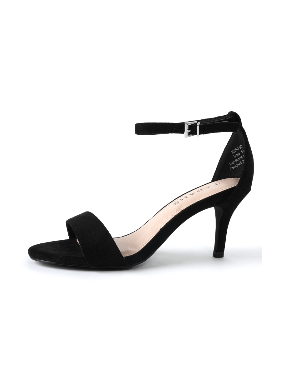Dove | Black Suede Heels by J.Adams – Don't Panic Shoes