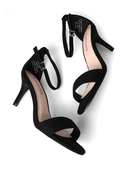 Dove | Black Suede Heels by J.Adams – Don't Panic Shoes