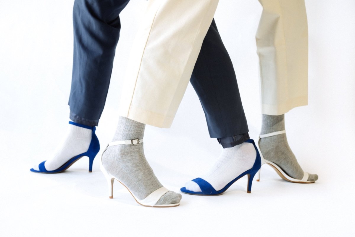 Dove | Blue Suede Heels by J.Adams – Don't Panic Shoes
