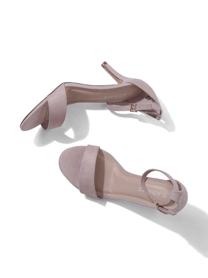 Dove | Blush Suede Heels by J.Adams – Don't Panic Shoes