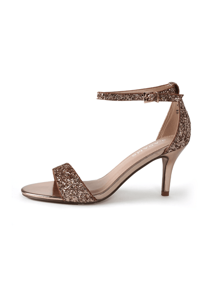 Dove | Champagne Glitter Heels by J.Adams – Don't Panic Shoes
