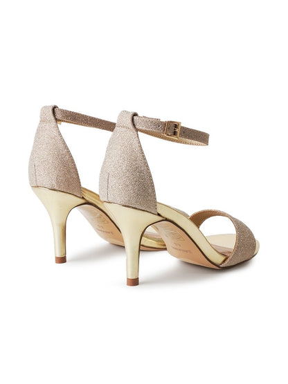 Dove | Gold Fine Glitter Heels by J.Adams – Don't Panic Shoes