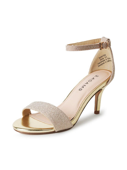 Dove | Gold Fine Glitter Heels by J.Adams – Don't Panic Shoes