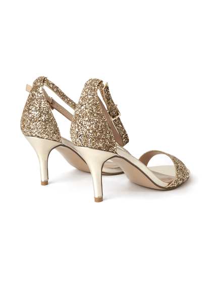 Dove | Gold Glitter Heels by J.Adams – Don't Panic Shoes