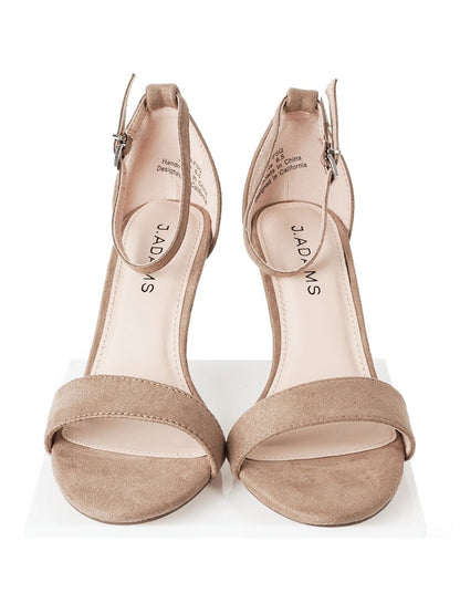 Dove | Light Tan Suede Heels by J.Adams – Don't Panic Shoes