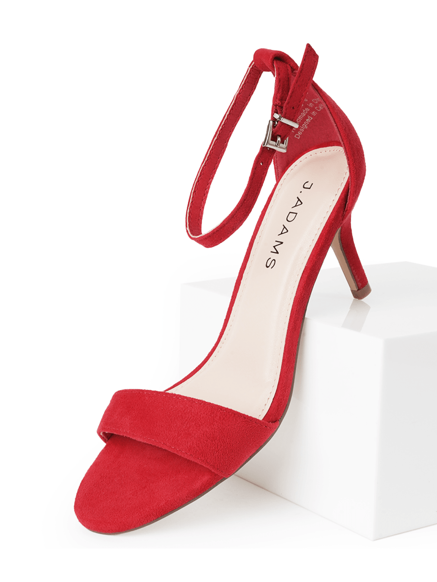 Dove | Red Suede Heels by J.Adams – Don't Panic Shoes