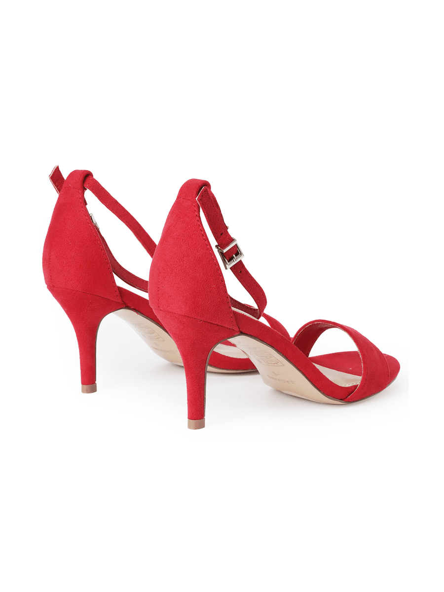 Dove | Red Suede Heels by J.Adams – Don't Panic Shoes