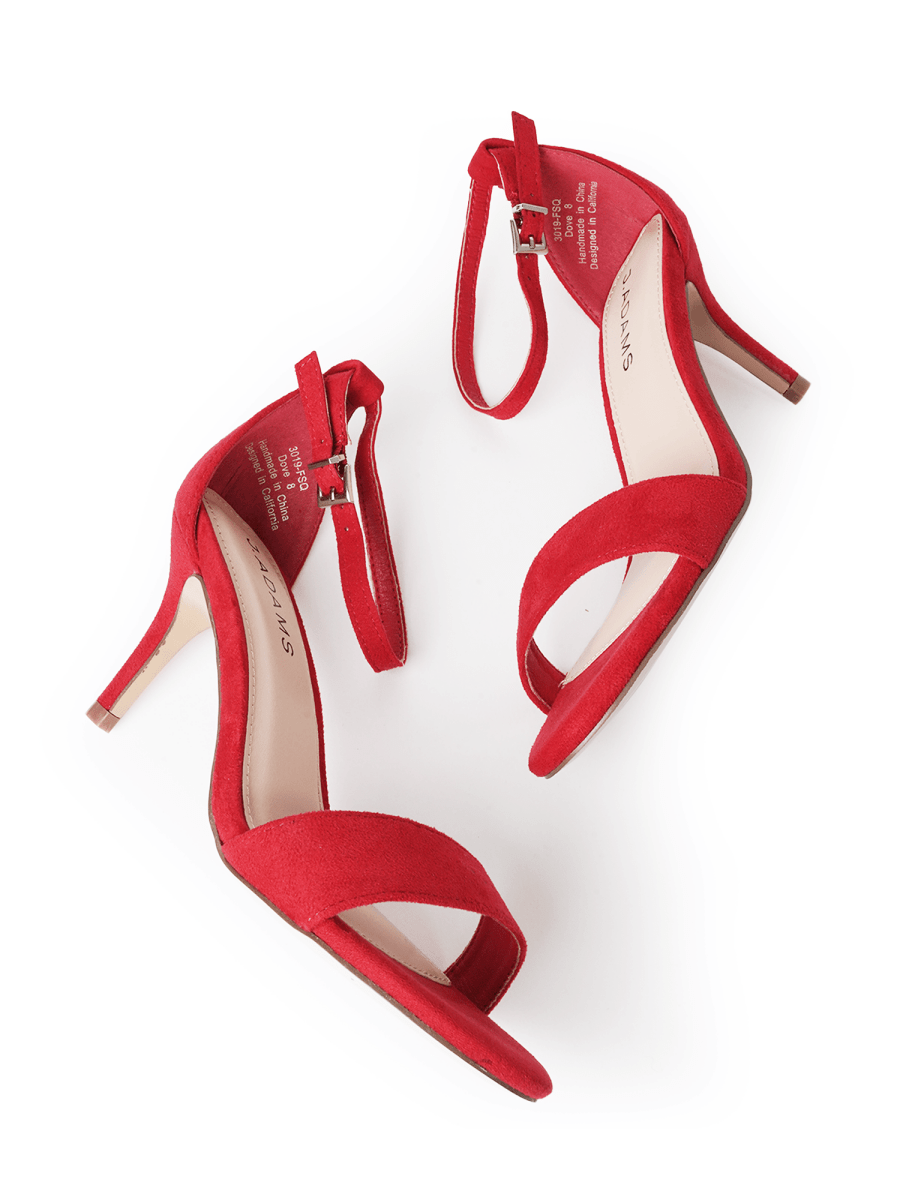 Dove | Red Suede Heels by J.Adams – Don't Panic Shoes