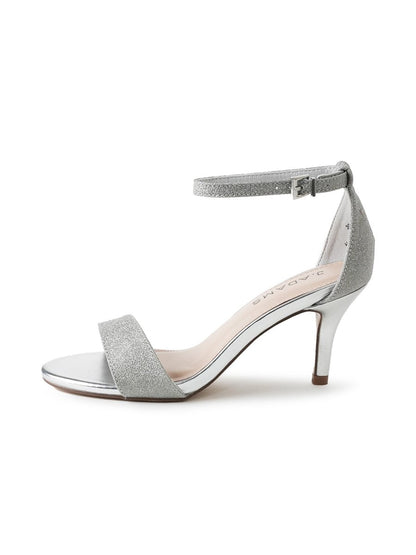 Dove | Silver Fine Glitter Heels by J.Adams – Don't Panic Shoes