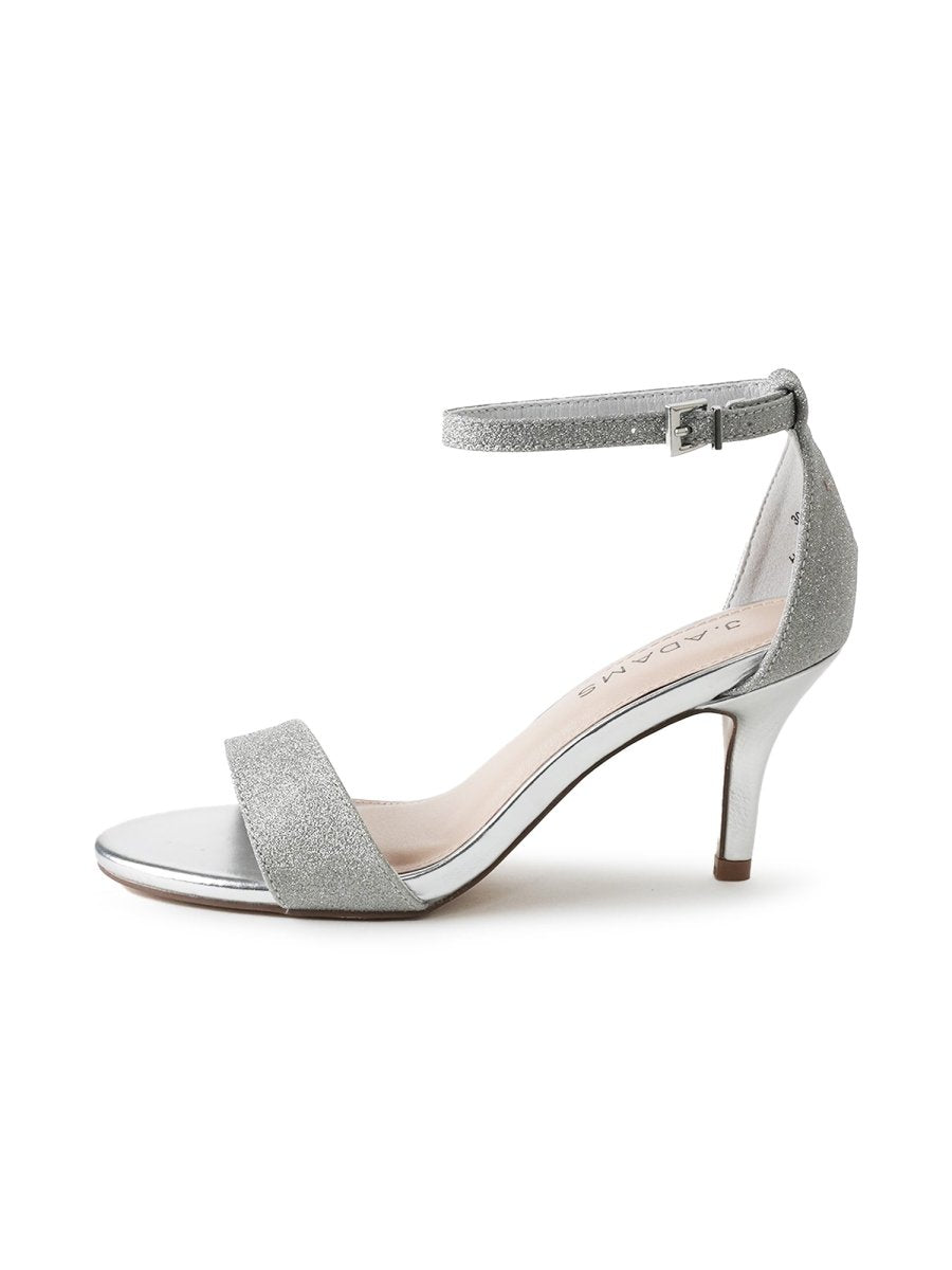 Dove | Silver Fine Glitter Heels by J.Adams – Don't Panic Shoes