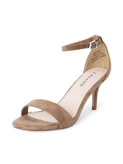 Dove | Tan Suede Heels by J.Adams – Don't Panic Shoes