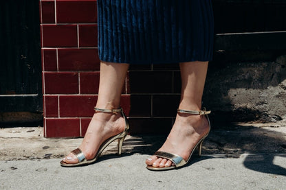 Dove | White Gold Heels by J.Adams – Don't Panic Shoes