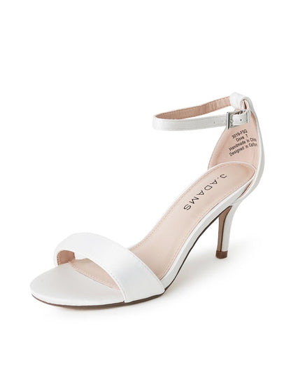Dove | White Satin Heels by J.Adams – Don't Panic Shoes