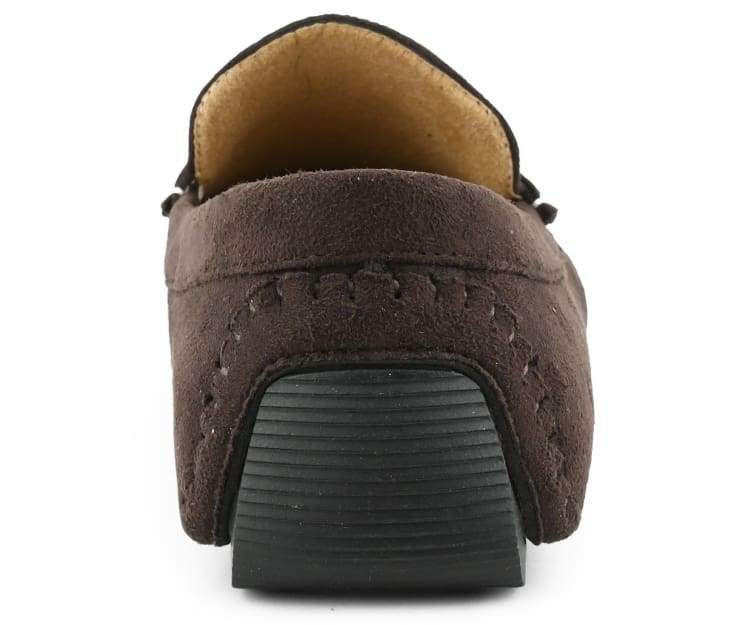 Walken Brown leather walking shoes with comfortable arch support and durable rubber soles