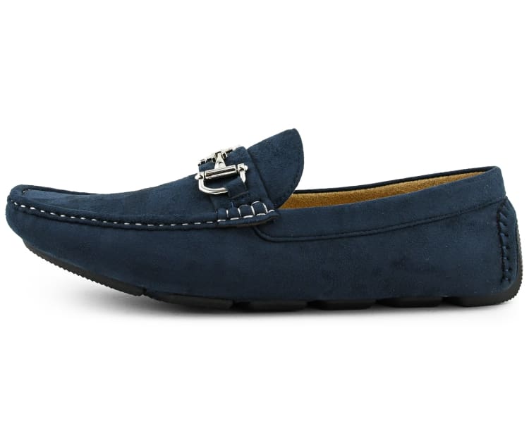 Buy Amali Walken 2 Men’S Navy Blue Suede Driving Shoes - Driving Moccasins from Don’t Panic Shoes | Best Prices & Fast Shipping